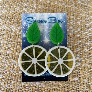 Lemon Acrylic Earrings!! So cute!